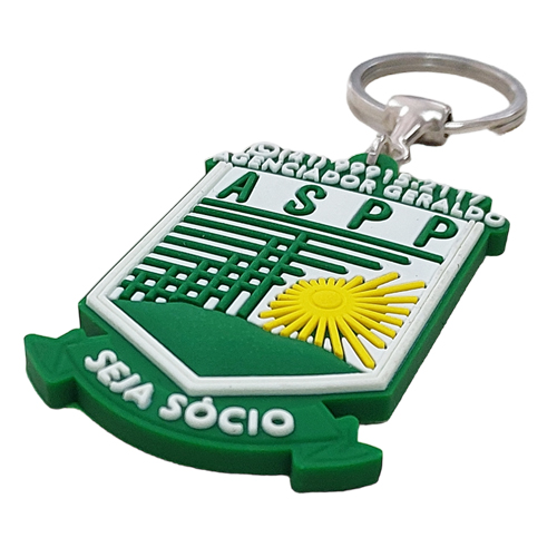 Chaveiro emborrachado sob medida: associação