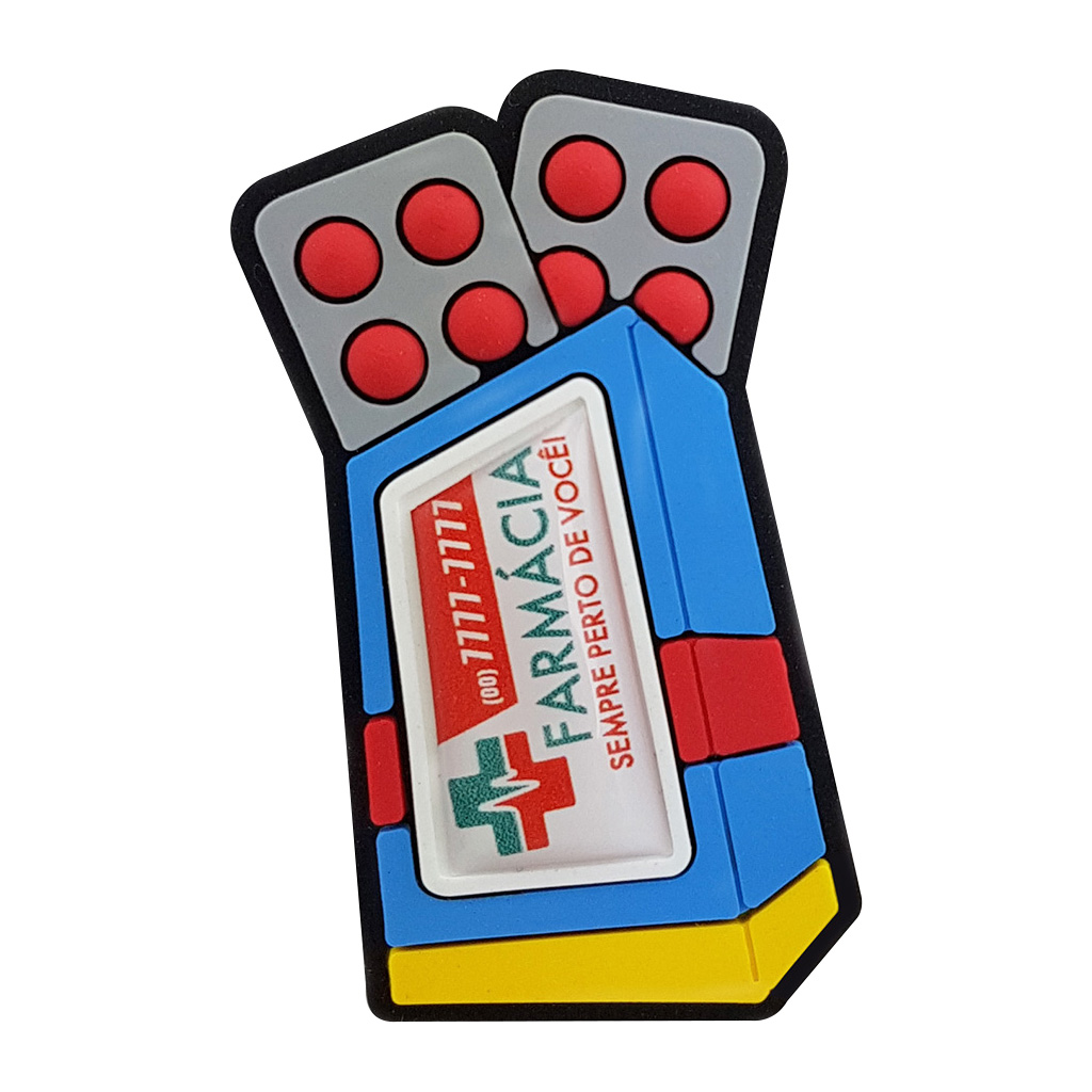 Ímã de Geladeira Farmácia com a sua logo