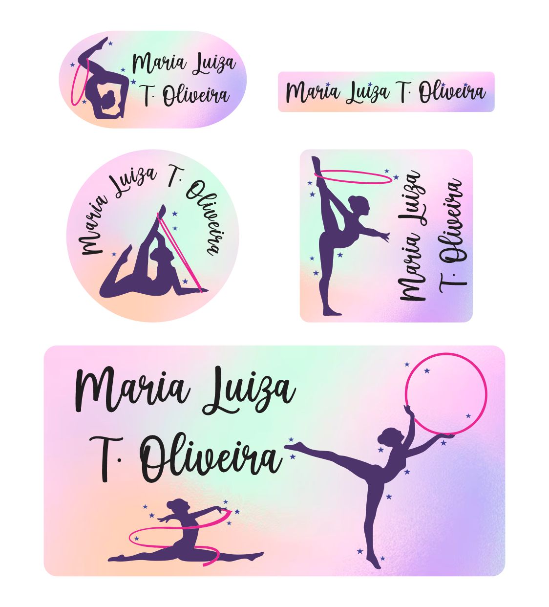 Kit Etiqueta Tema Ginasta