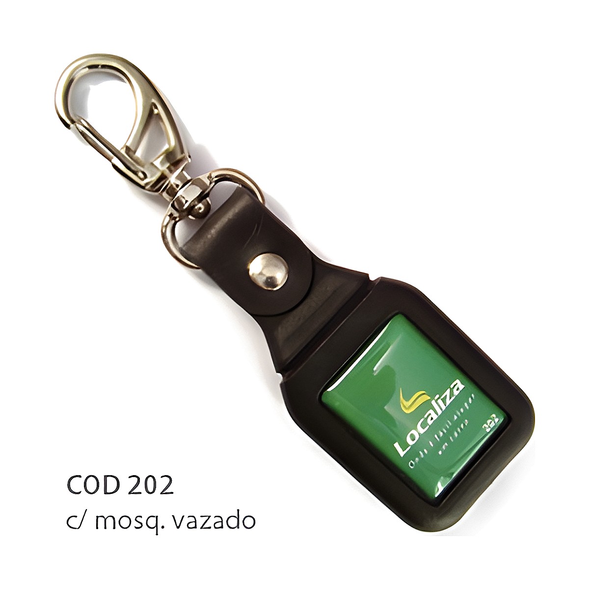 Chaveiro Emborrachado Quadrado com a sua logo