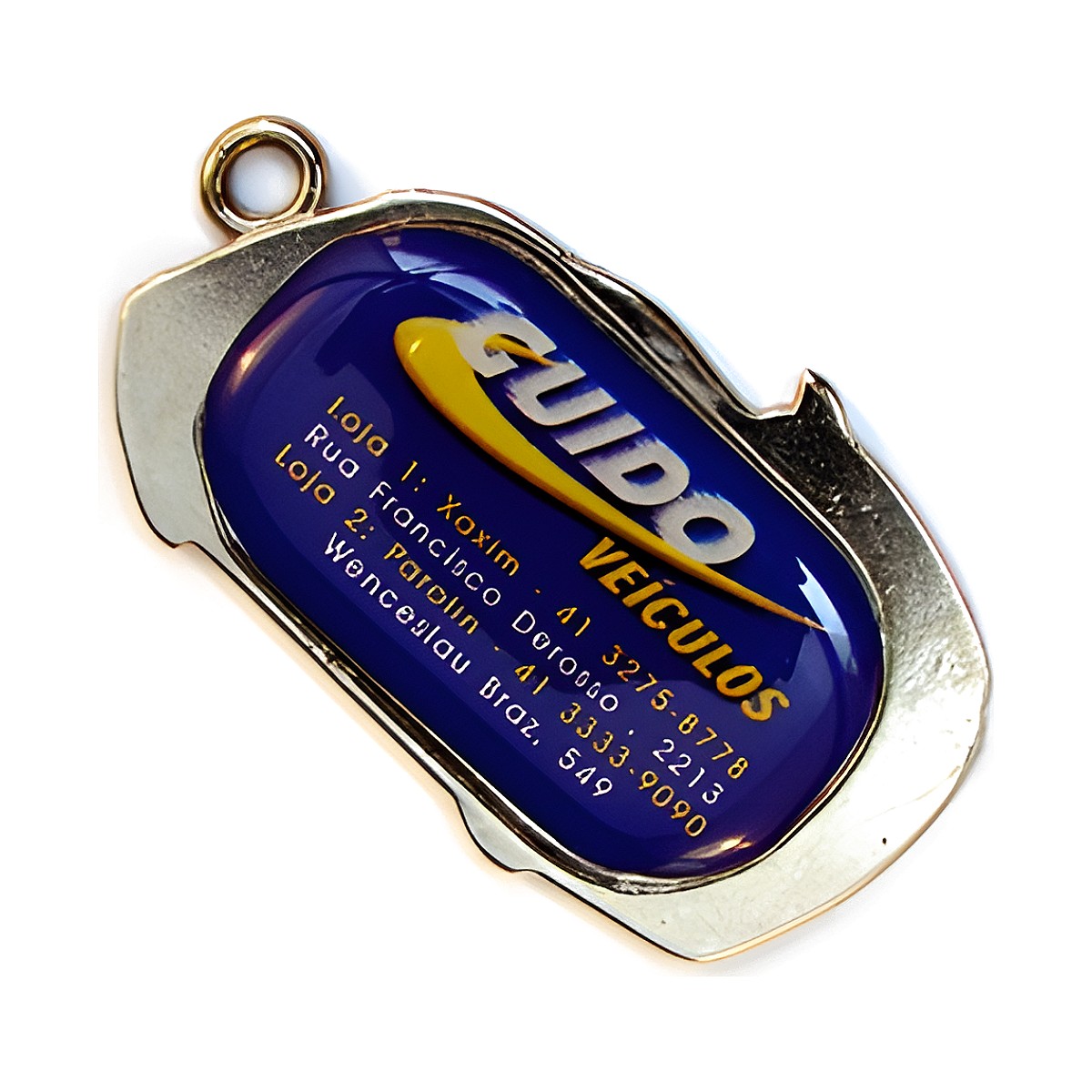 Chaveiro Carro Esportivo de Metal com a sua logo