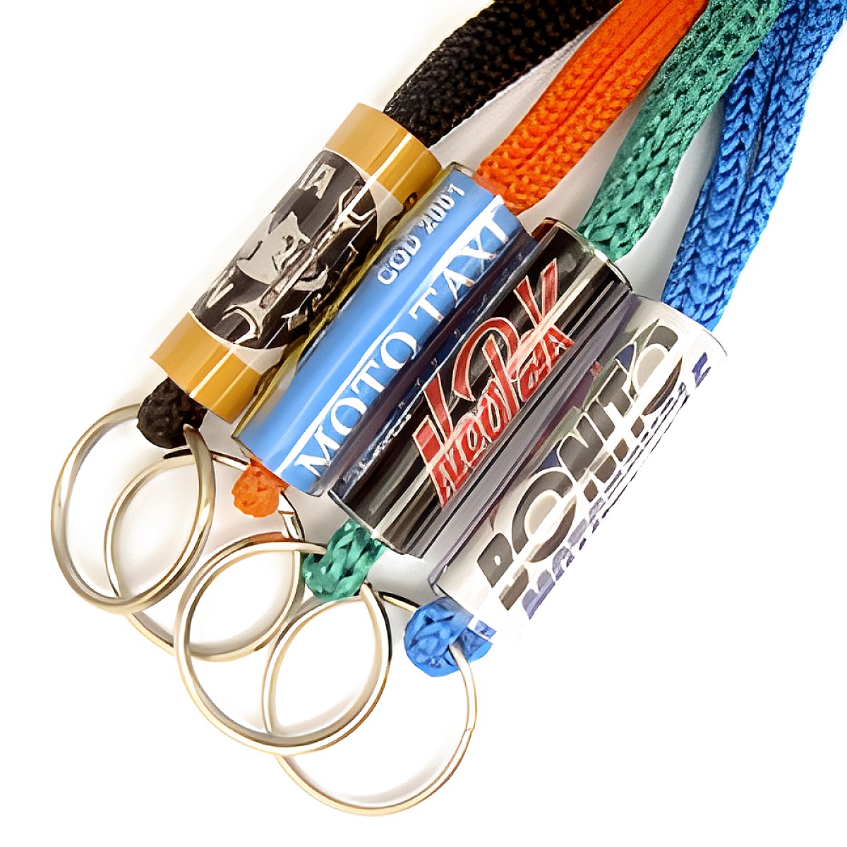 Chaveiro de Moto com Cordão e a sua logo – pacote com 500