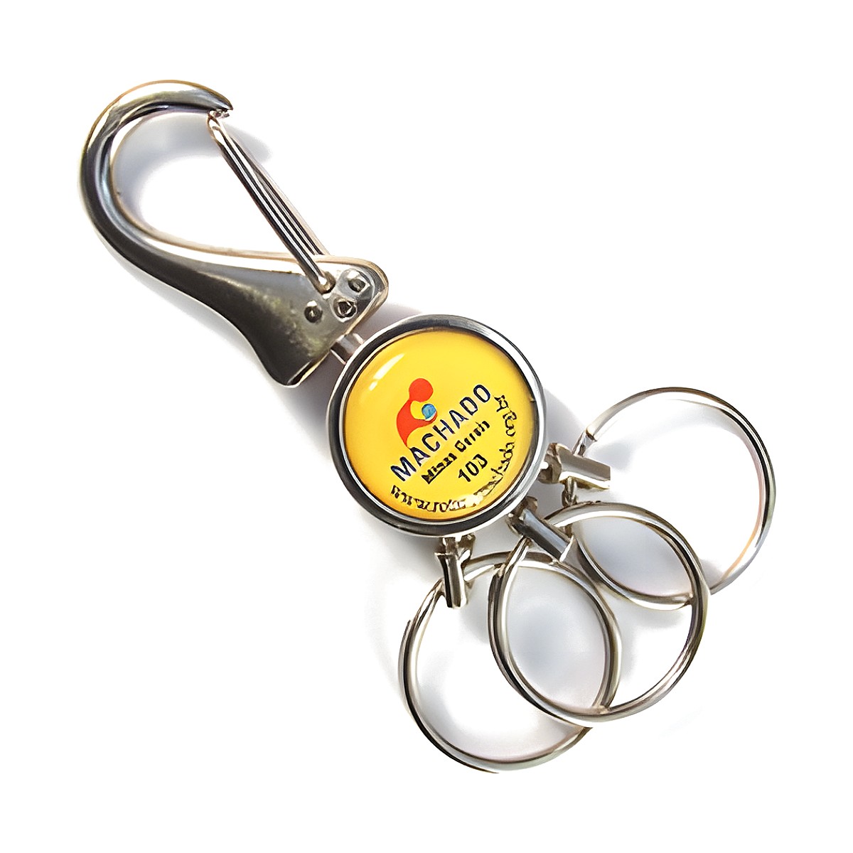 Chaveiro Mosquetão 03 Argolas com a sua logo