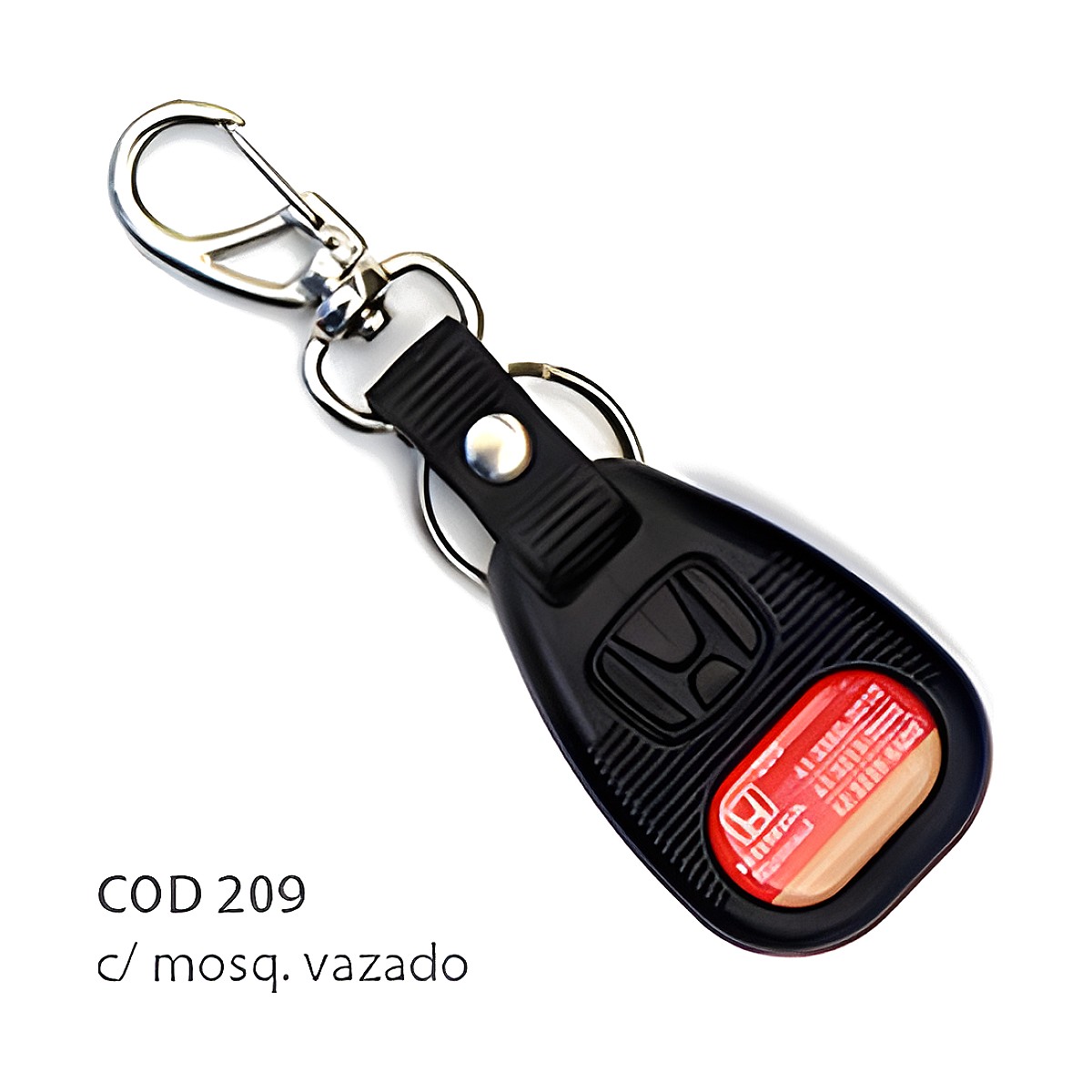 Chaveiro Emborrachado Honda com a sua logo