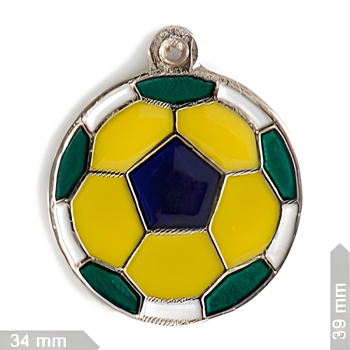 Medalha Metálica Bola Brasil