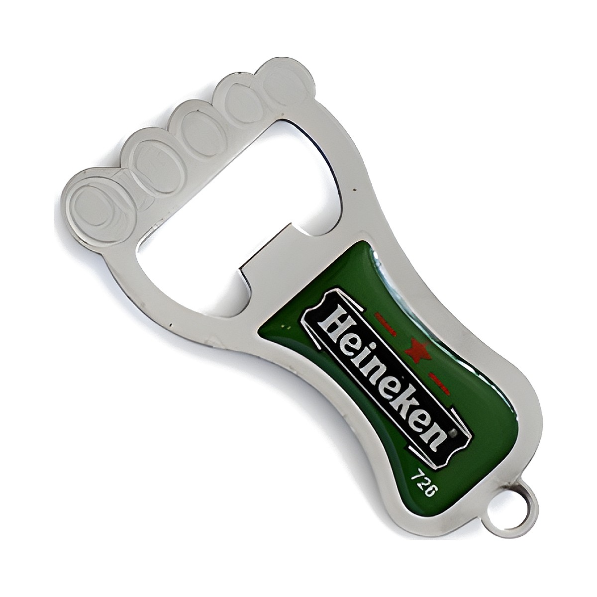 Chaveiro Chapinha Abridor Pézinho com a sua logo