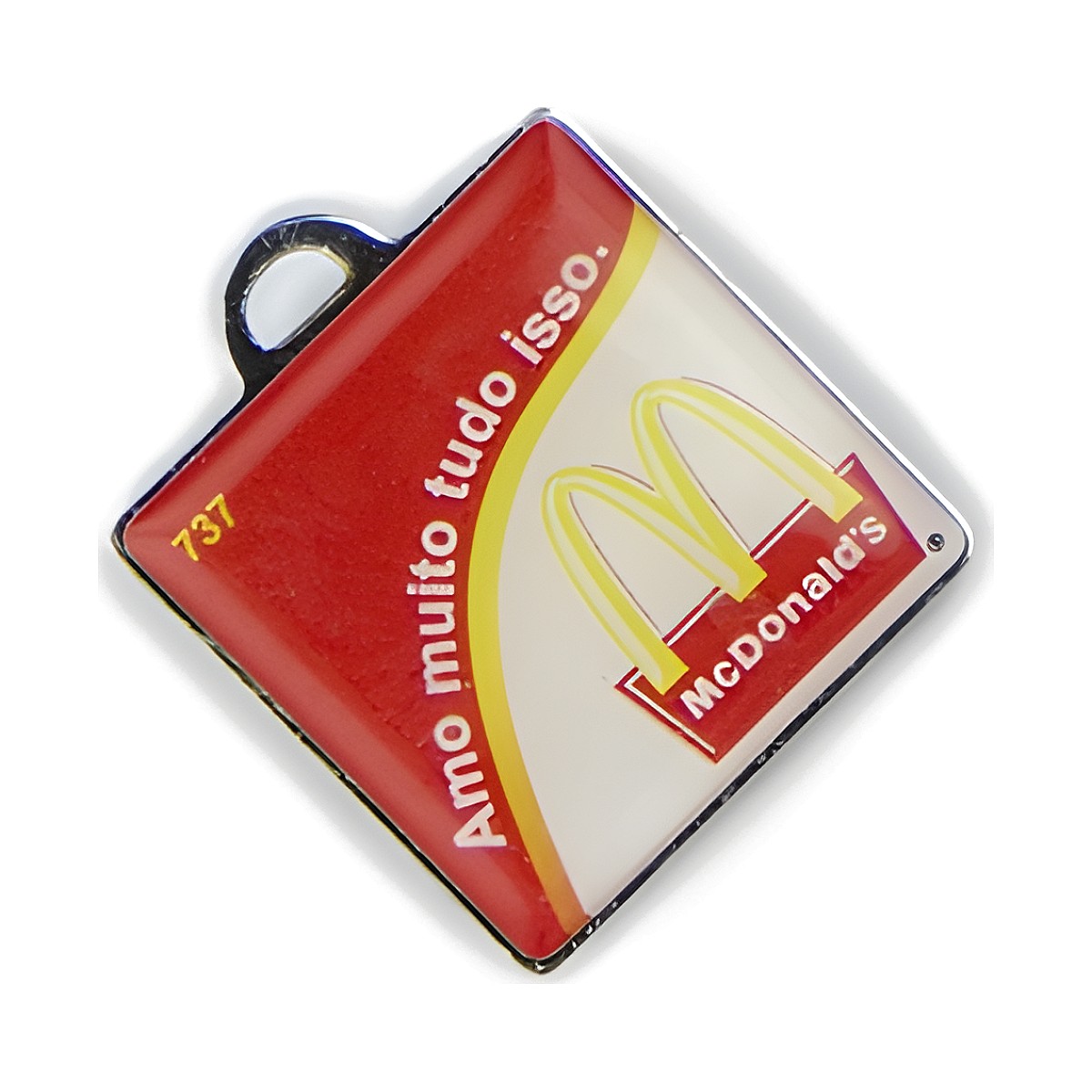 Chaveiro Chapinha Quadrada com a sua logo