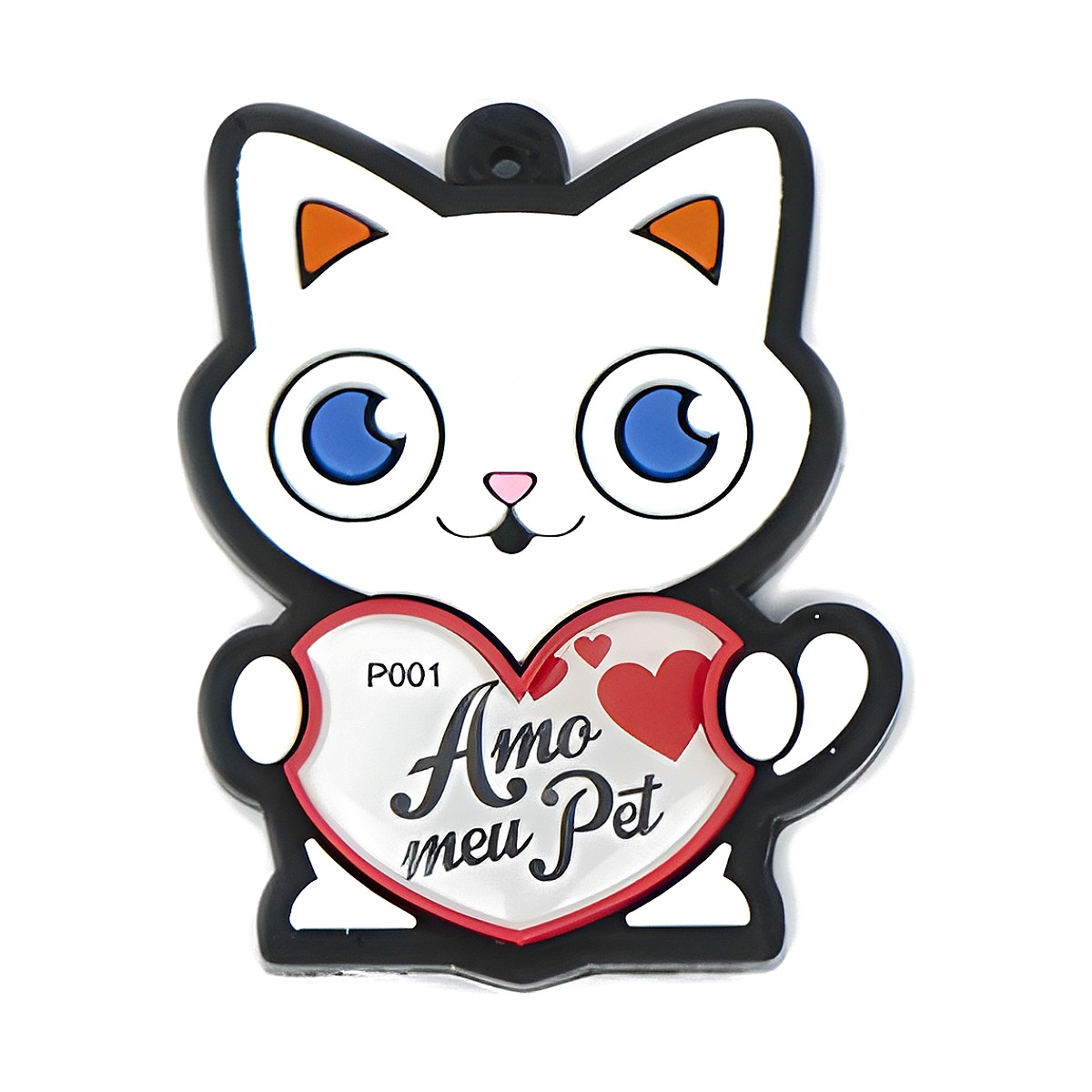 Chaveiro Emborrachado Gatinho com a sua logo