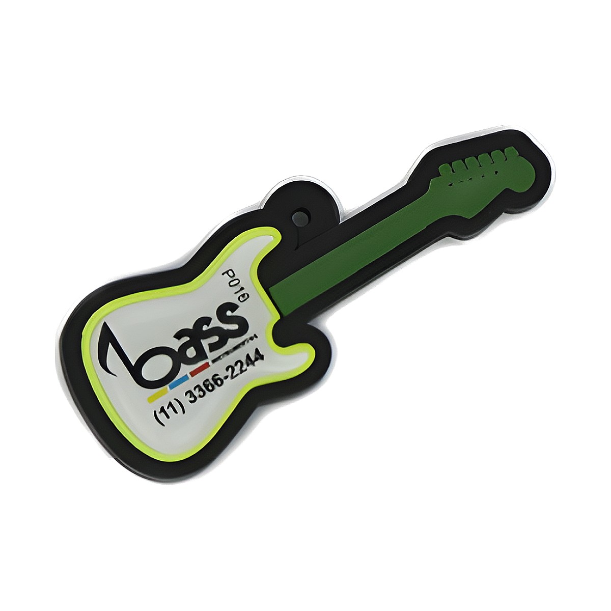 Chaveiro Emborrachado Guitarrinha com a sua logo
