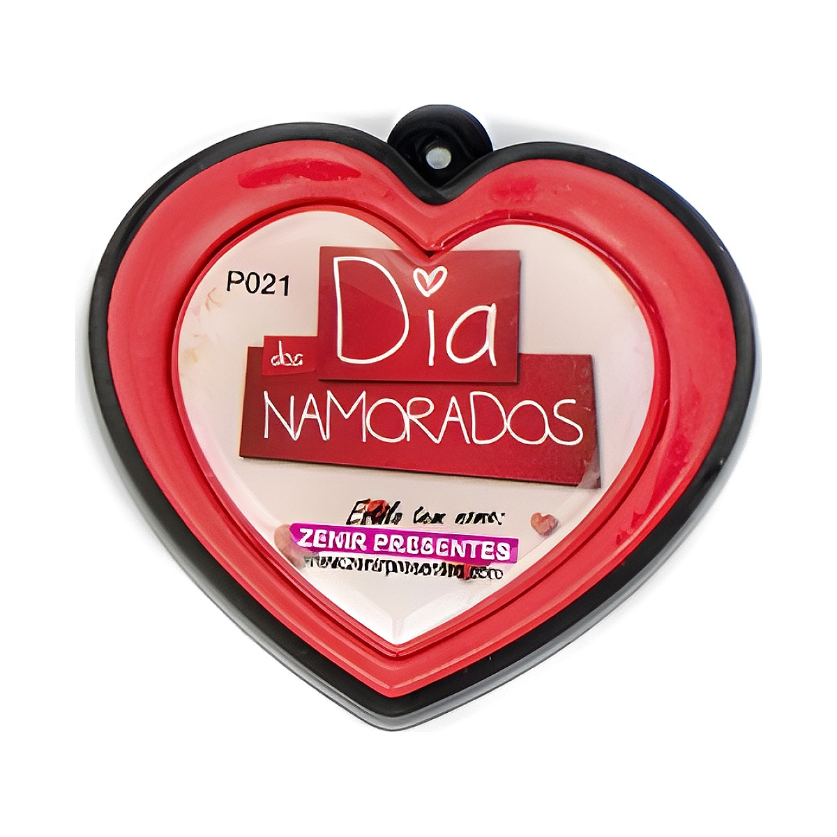 Chaveiro Emborrachado Coração com a sua logo