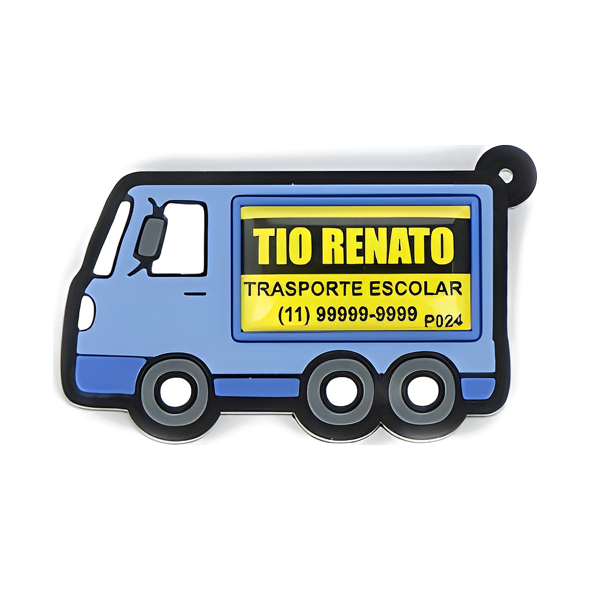 Chaveiro Emborrachado Ônibus ou Van com a sua logo