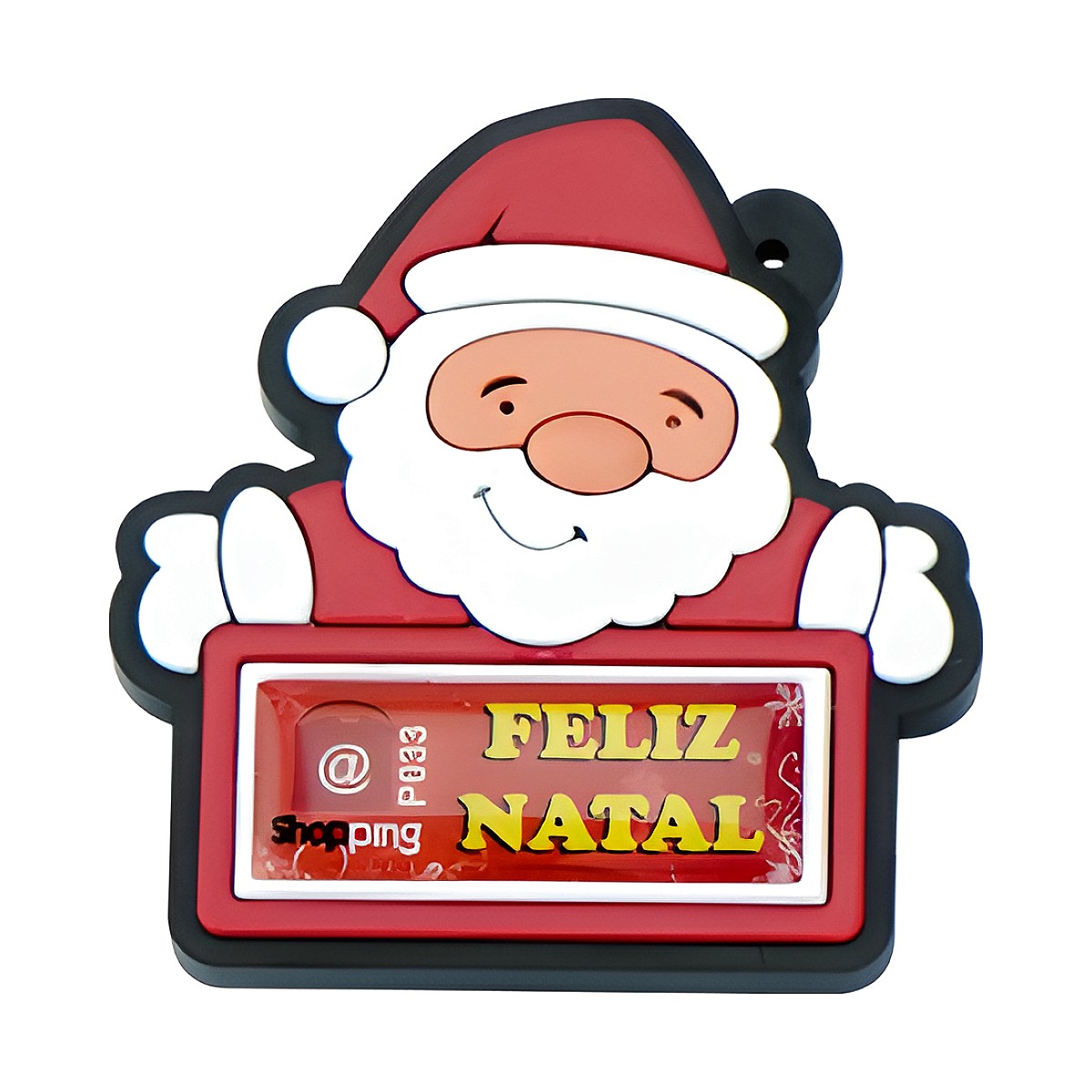 Chaveiro Emborrachado Papai Noel 1 com a sua logo