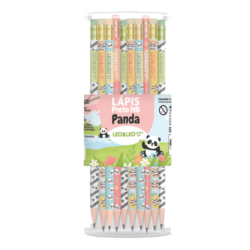 Lápis Grafite HB Panda com Borracha