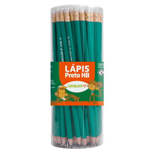 Lápis Grafite Hb Verde Sextavado/Borracha
